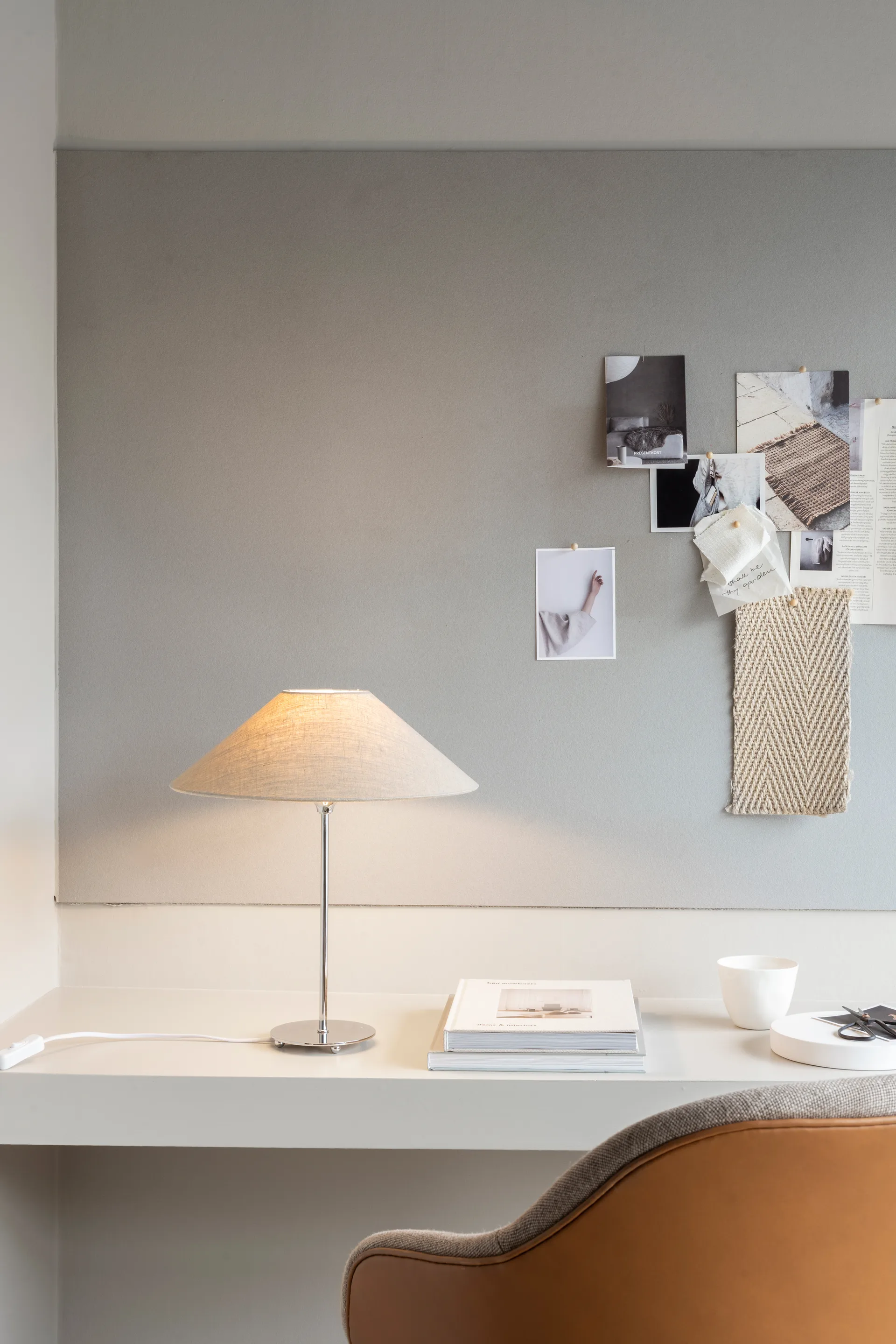 Basic flat lampskärm Ø36 cm, Natural Watt & Veke