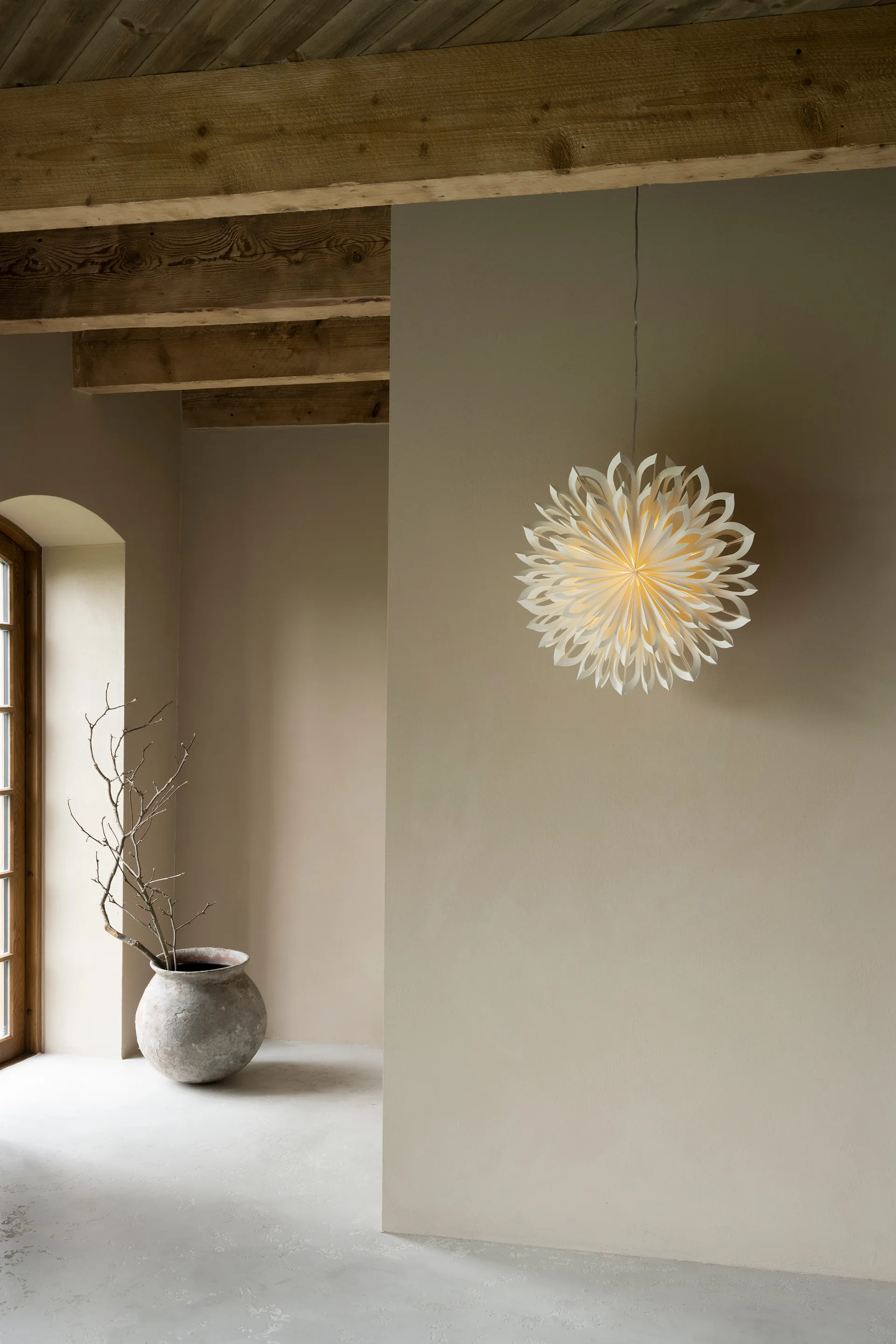 Clara adventsstjärna Ø50 cm, Vit Watt & Veke