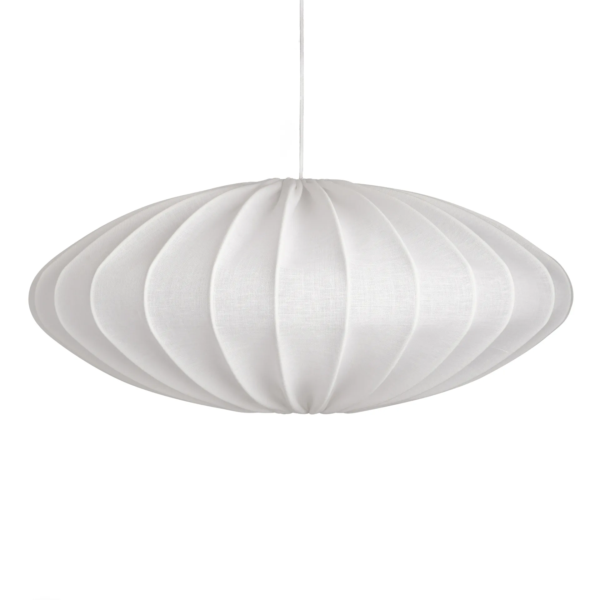 Ellipse lampskärm 65 cm linne, Vit Watt & Veke