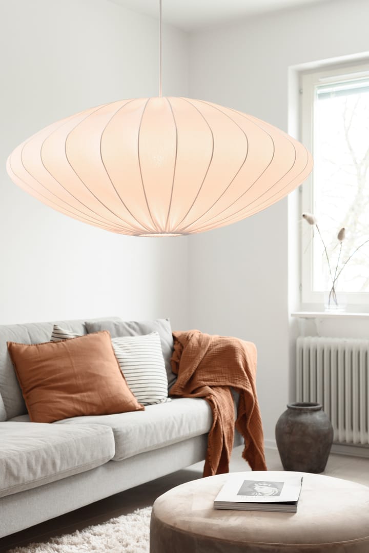 Ellipse lampskärm 80 cm bomull, Vit Watt & Veke