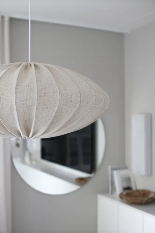 Ellipse lampskärm linne 80 cm - Natur - Watt & Veke