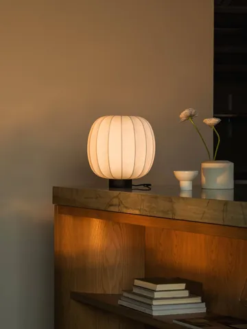 Lunari bordslampa - White-Dark ash, Ø30x32 cm - Watt & Veke