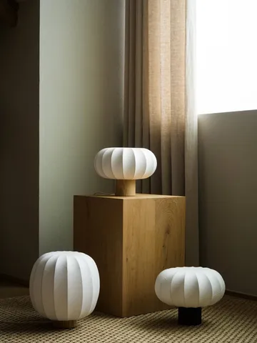 Lunari bordslampa - White-Dark ash, Ø32x24 cm - Watt & Veke