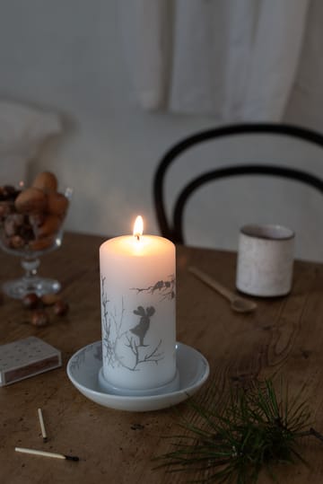 Alv ljusstake Ø14 cm - Vit-grå - Wik & Walsøe