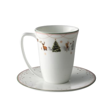 Läs mer om Wik & Walsøe Julemorgen kopp och fat 20 cl vit