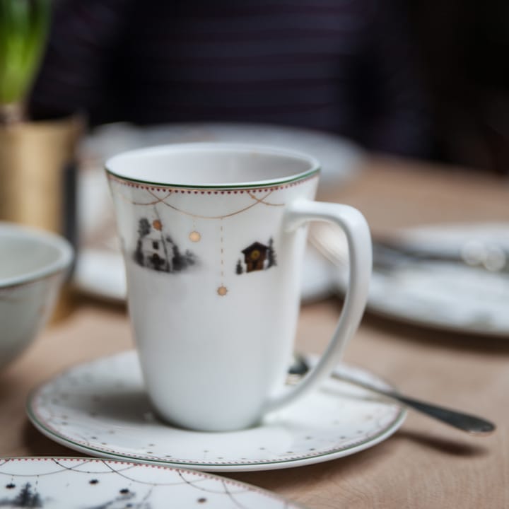 Julemorgen kopp och fat 20 cl, vit Wik & Walsøe