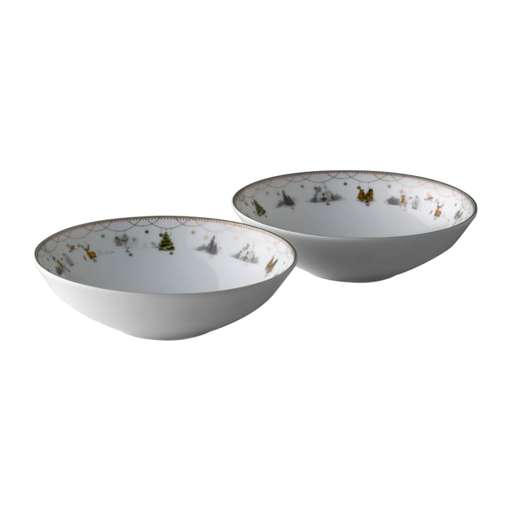 Julemorgen liten skål 2-pack Ø16 cm - Vit - Wik & Walsøe