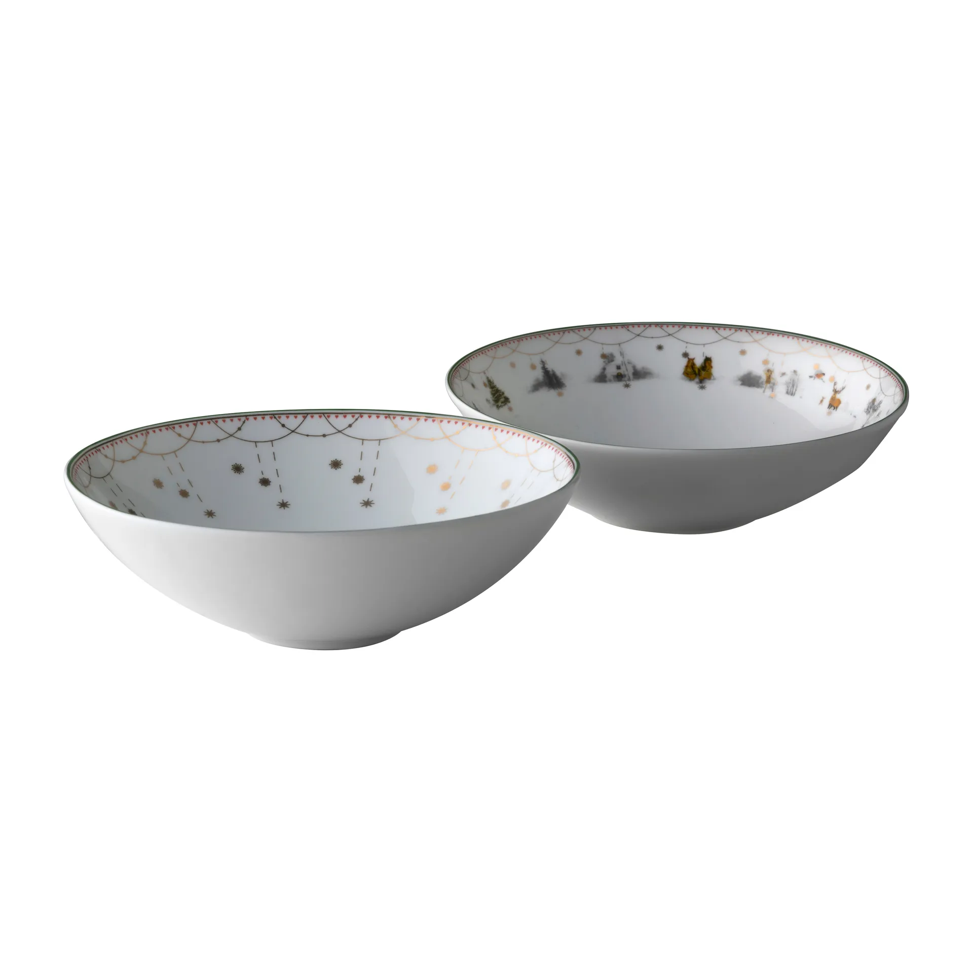 Julemorgen Story & Garlander liten skål 2-pack, Ø12 cm Wik & Walsøe