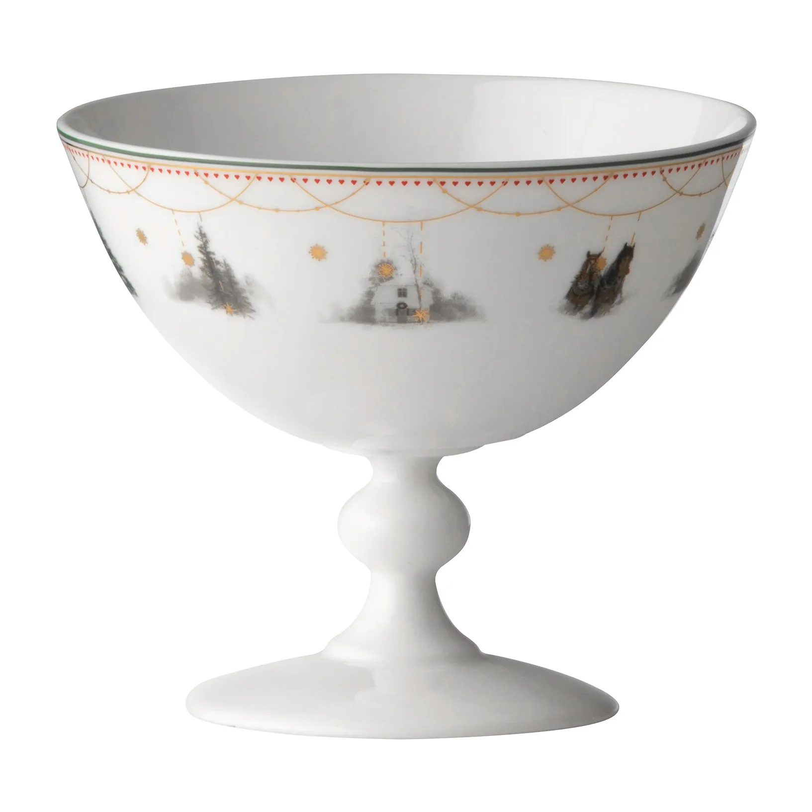 Julemorgen Story skål på fot, Ø13 cm Wik & Walsøe