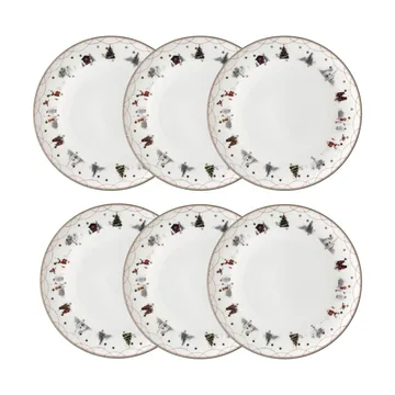 Julemorgen tallrik Ø20 cm 6-pack - Wik & Walsøe
