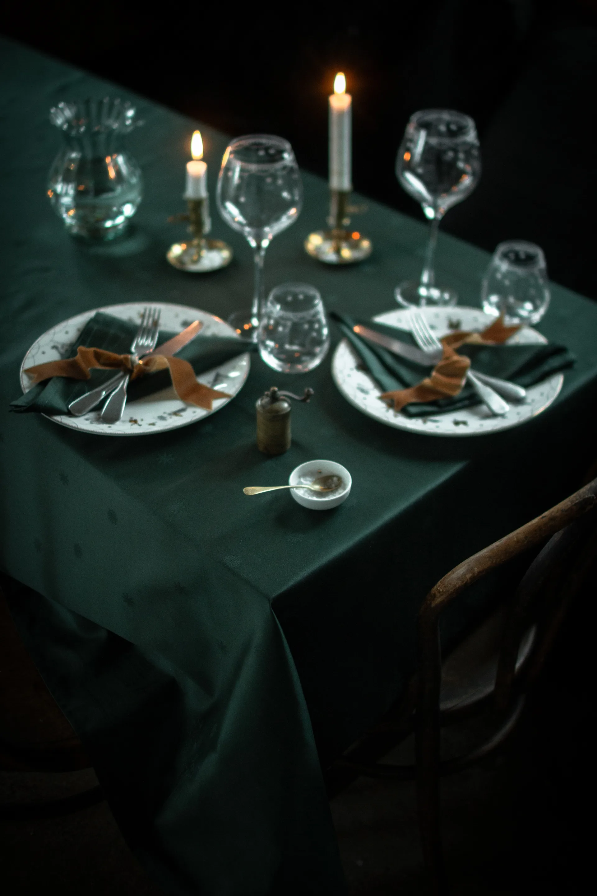 Julemorgen tygservett 45x45 cm 2-pack, Grön Wik & Walsøe