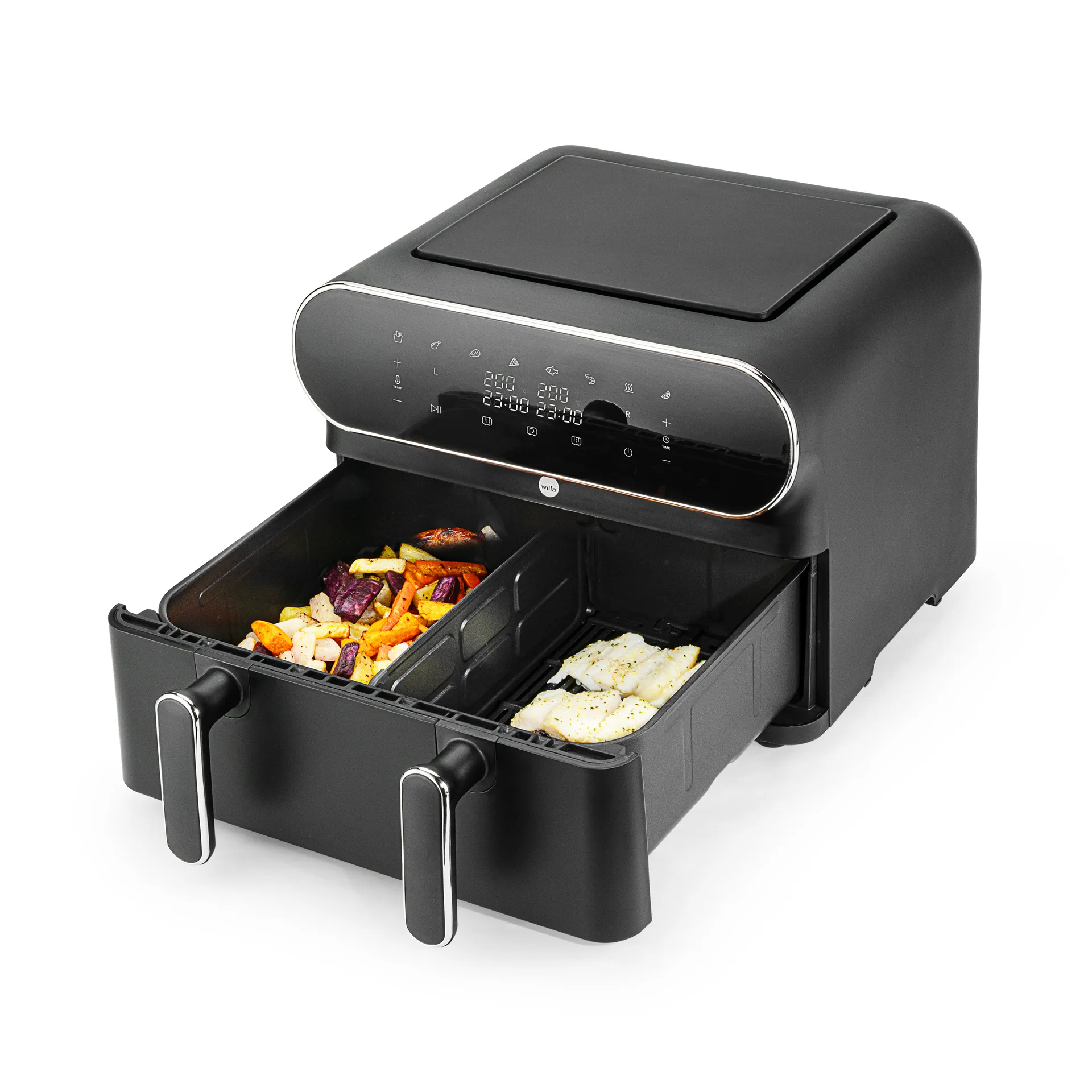AF-2x50 dual zone airfryer 11 L, Svart Wilfa