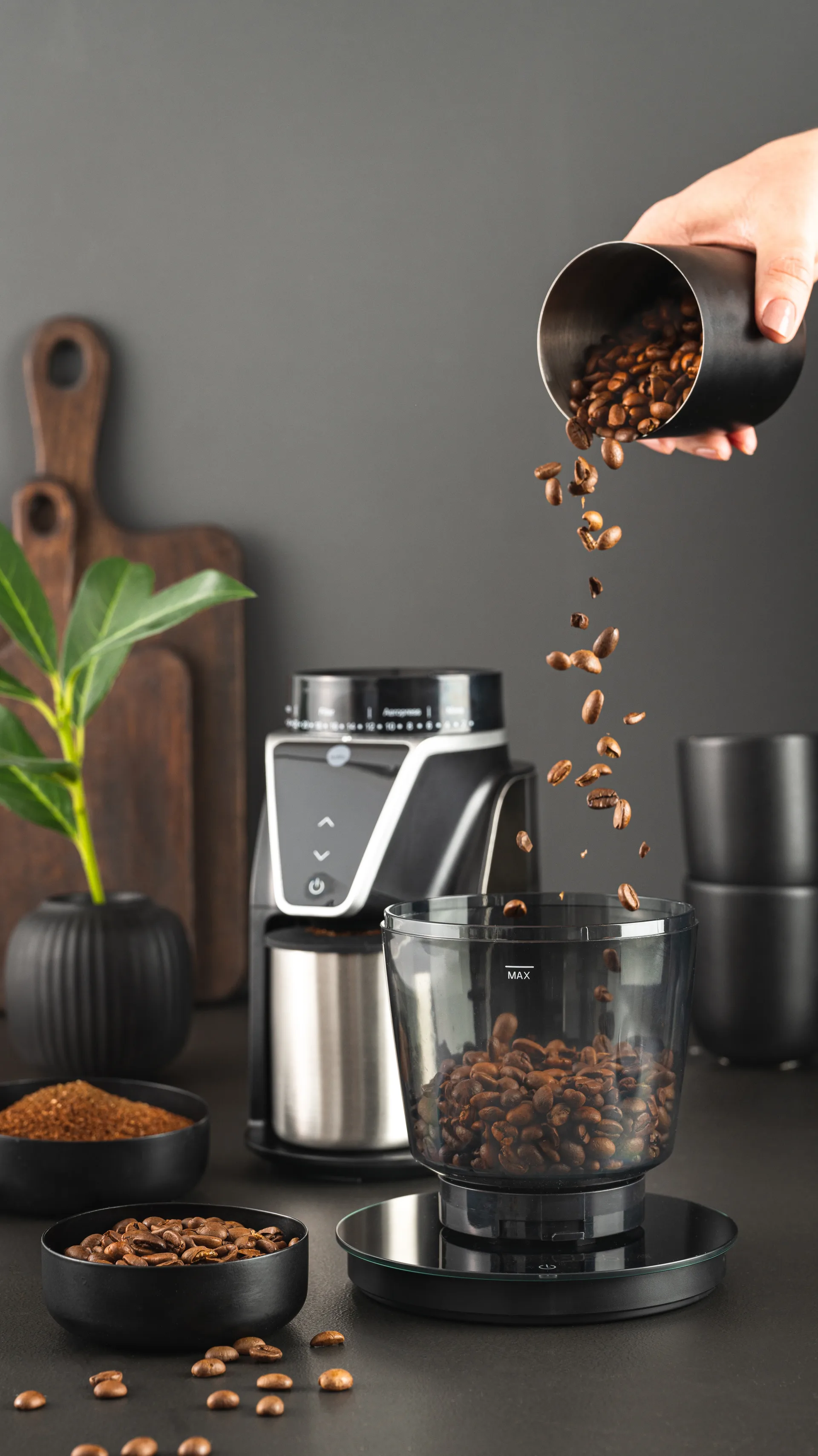 CG1S-275 kaffekvarn med digital timer, Svart Wilfa