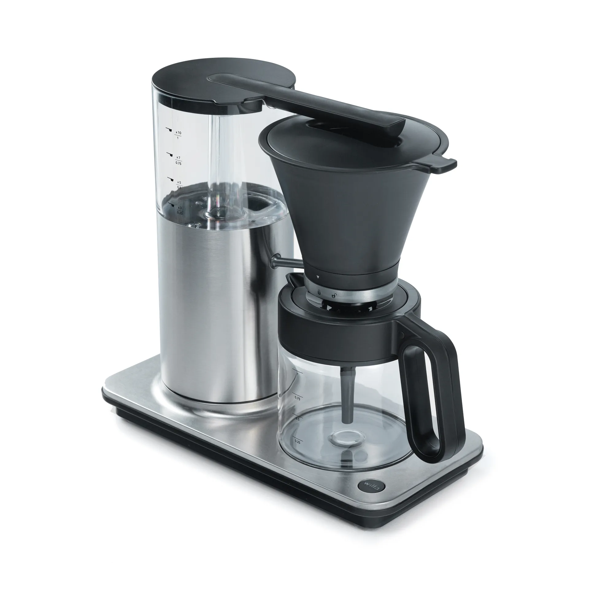 CM3S-A100 classic pause kaffebryggare 10 koppar, Silver Wilfa