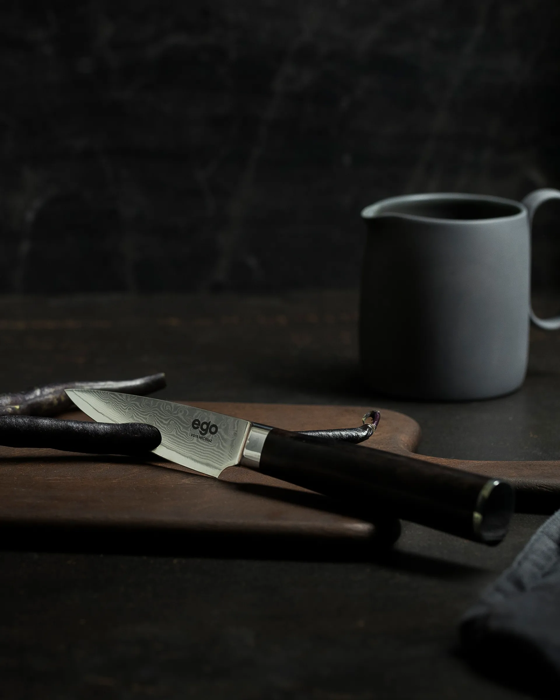 EVG9PK grönsakskniv VG-10, Silver-svart Wilfa