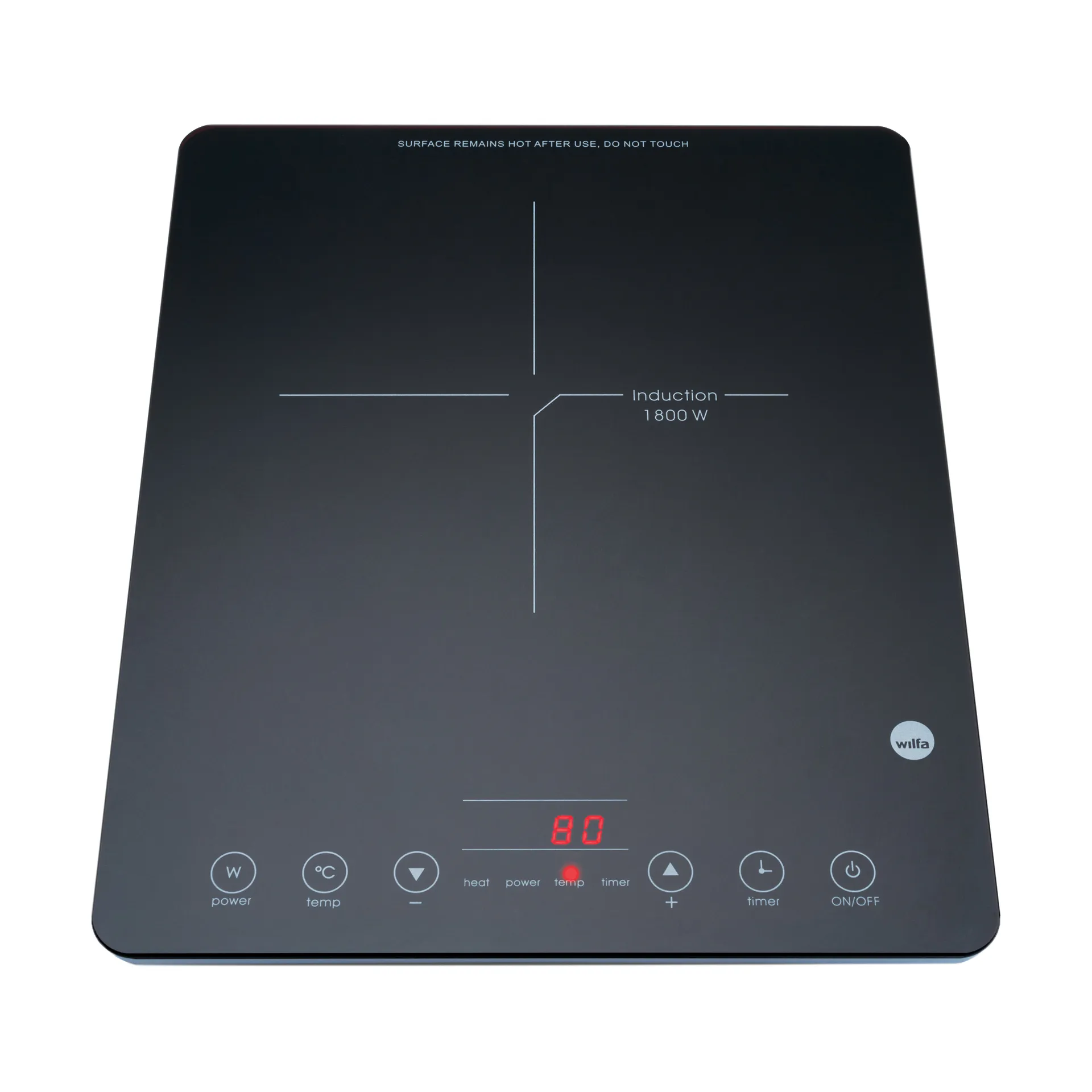 ICP-1800B Kokplatta Induktion, Svart Wilfa