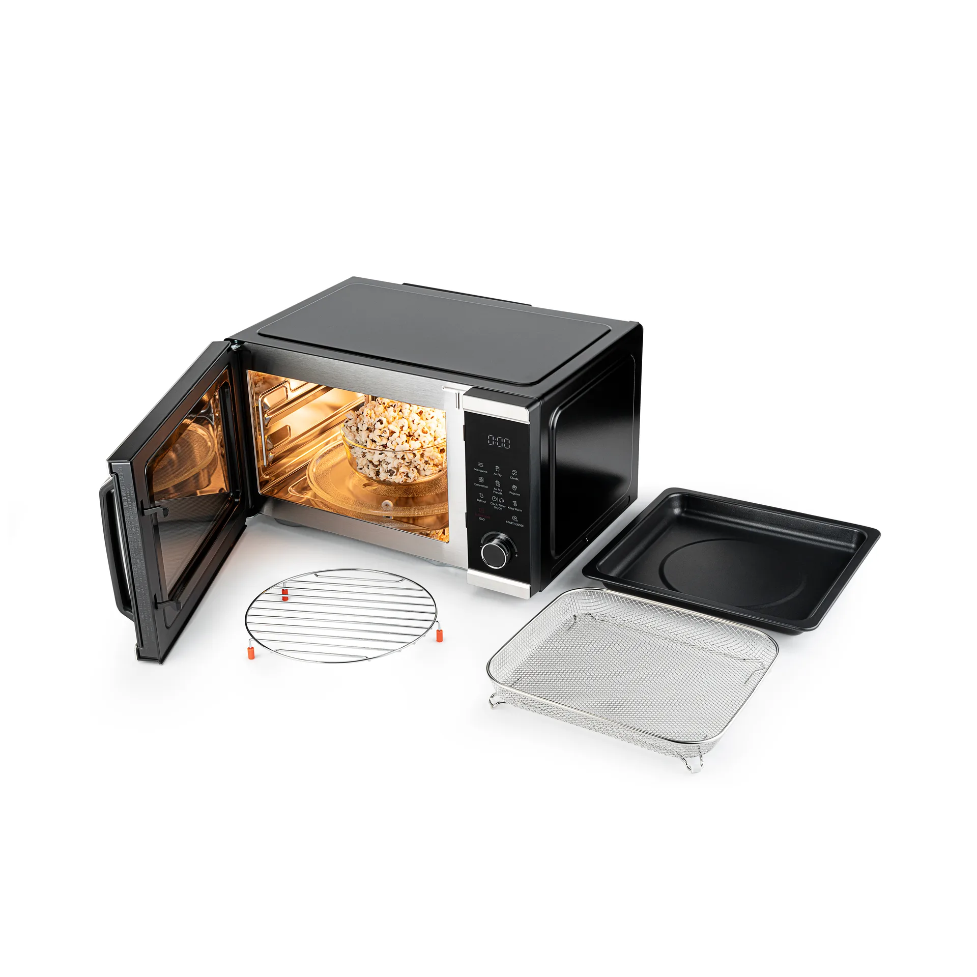 MAC-25S multioven 3-in-1 mikrovågsugn, Svart-silver Wilfa