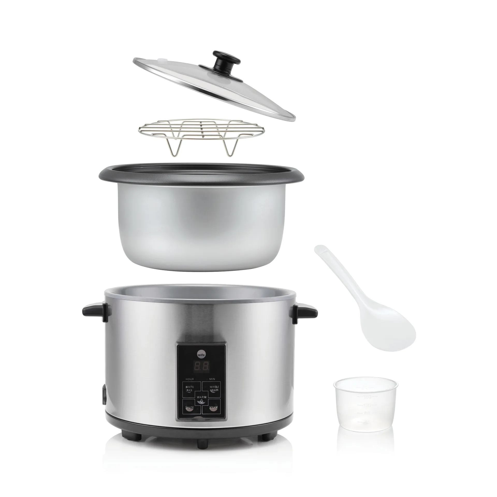 RC-10CD gohan riskokare 4 L, Silver Wilfa