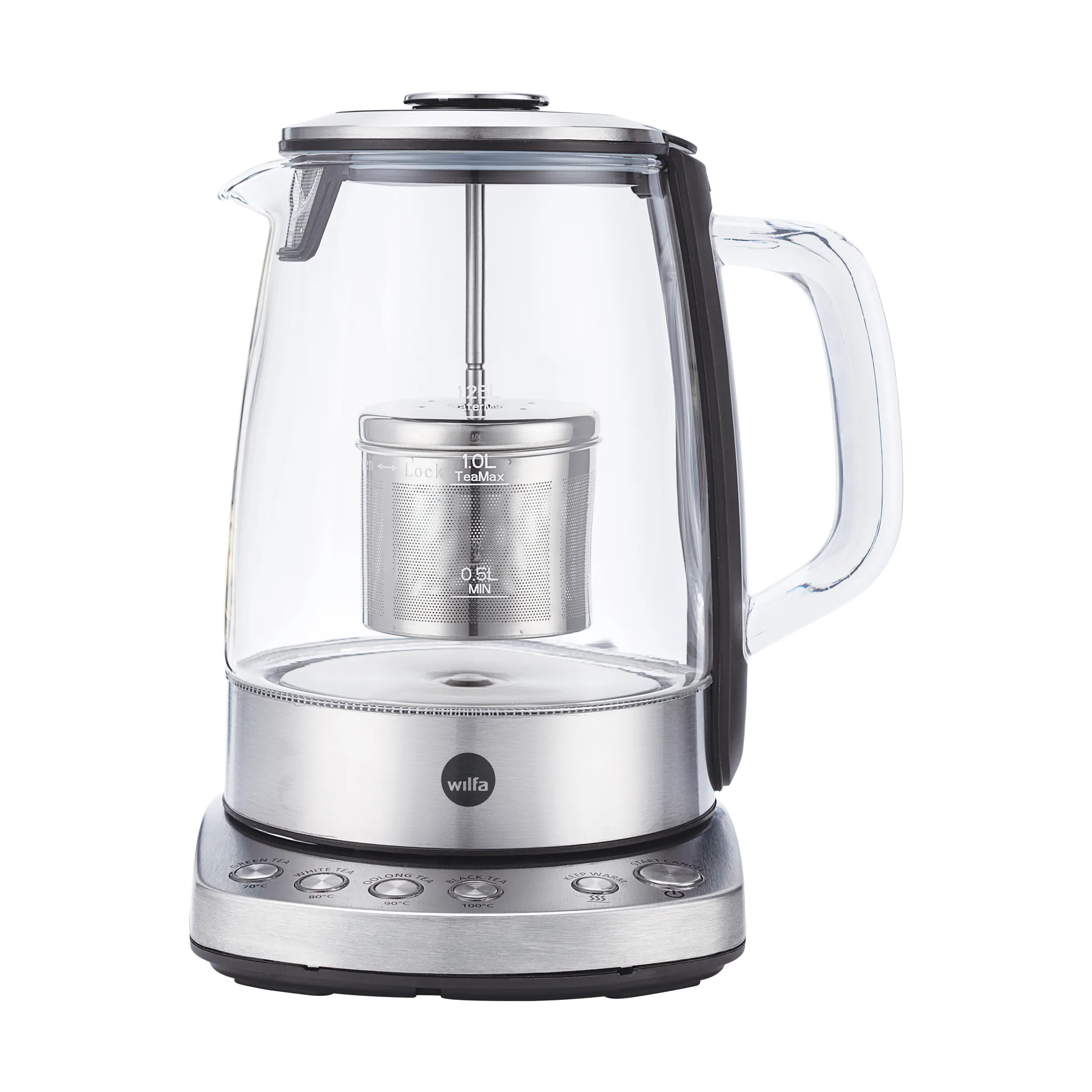 TM1-1500S cha tekokare 1,25 L, Silver Wilfa