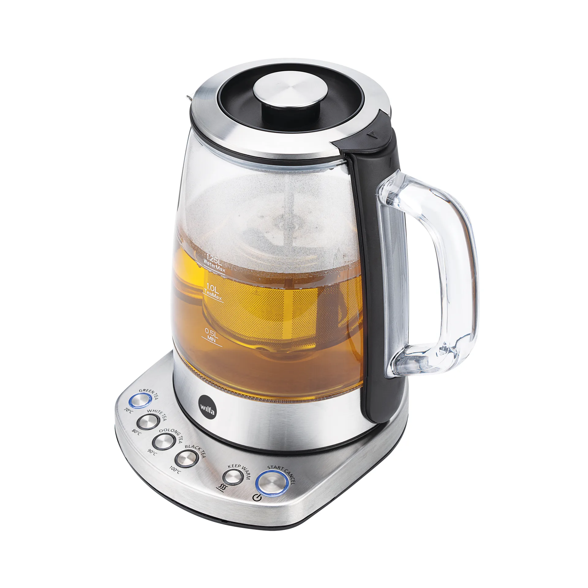 TM1-1500S cha tekokare 1,25 L, Silver Wilfa