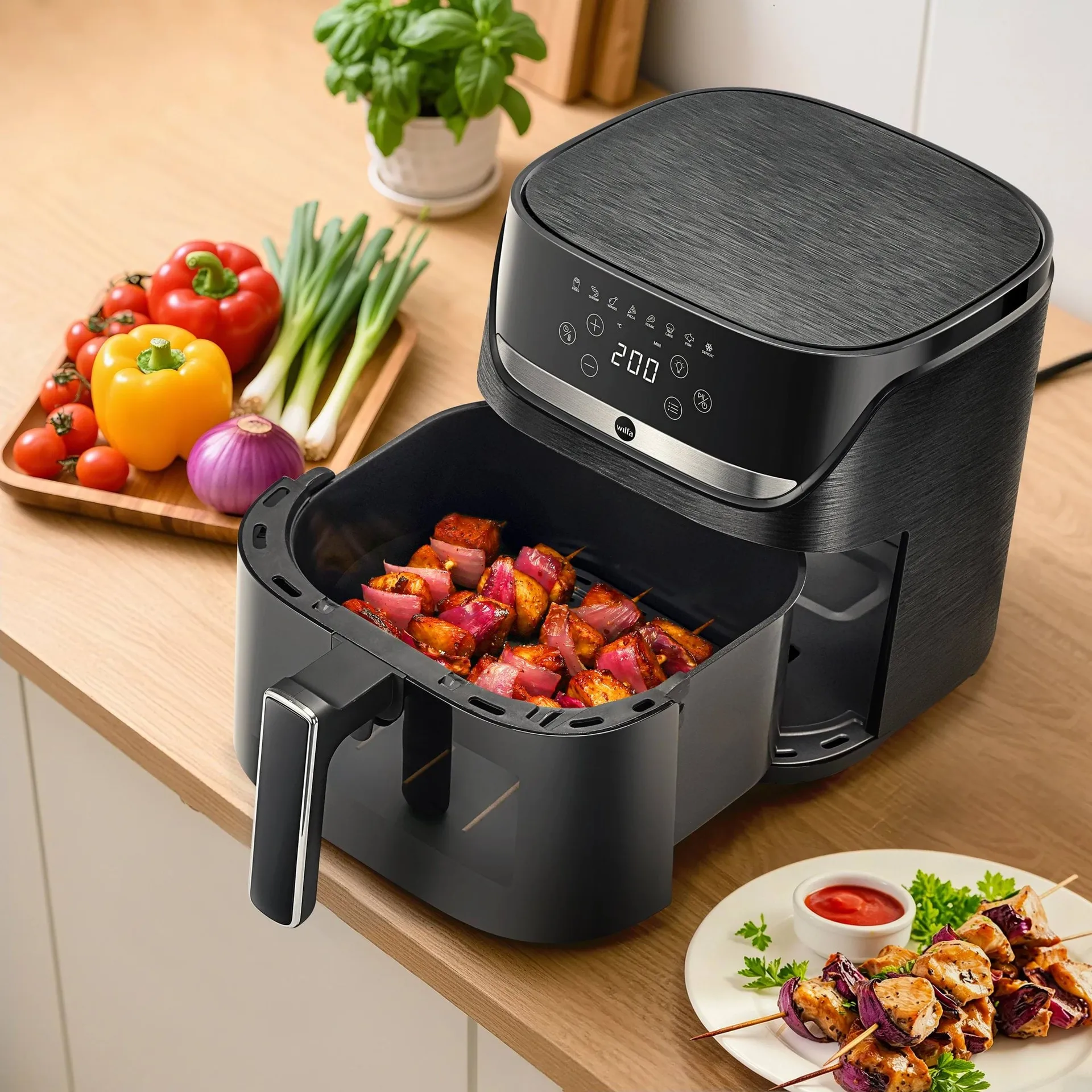 Wilfa AF5B-60P Crispier airfryer, Svart, 6 L Wilfa Wilfa AF5B-60P Crispier airfryer, Svart, 6 L Wilfa