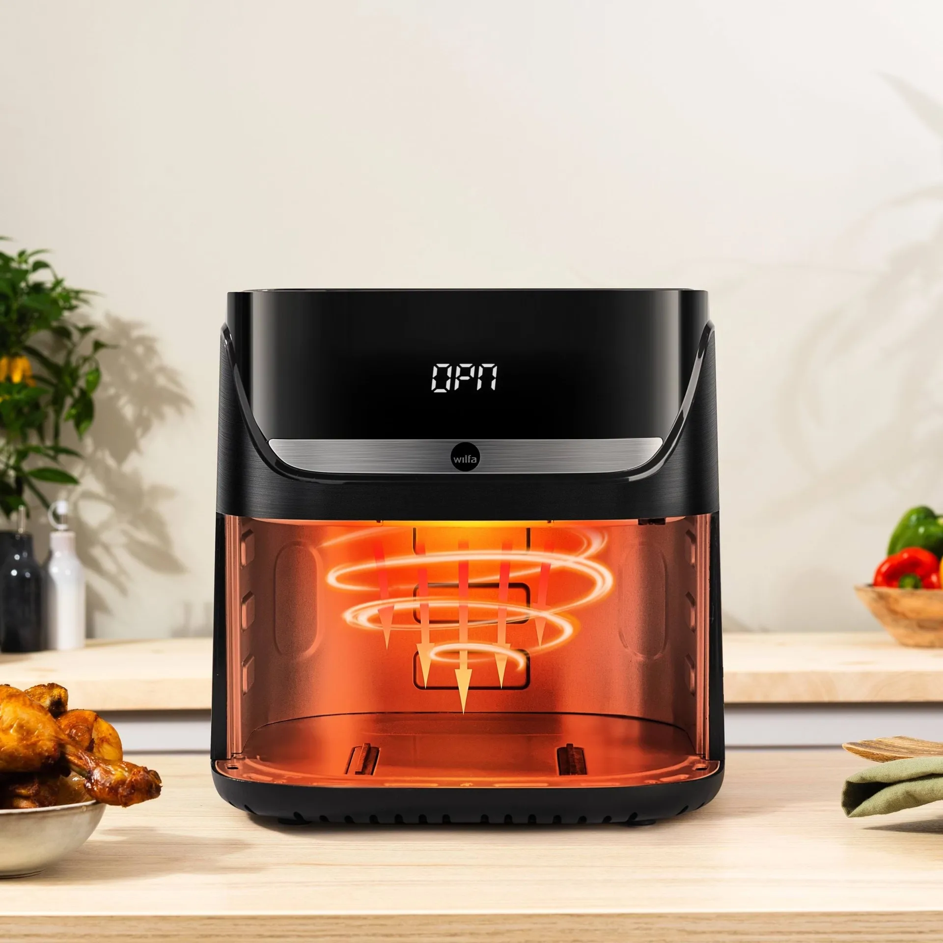 Wilfa AF5B-60P Crispier airfryer, Svart, 6 L Wilfa Wilfa AF5B-60P Crispier airfryer, Svart, 6 L Wilfa