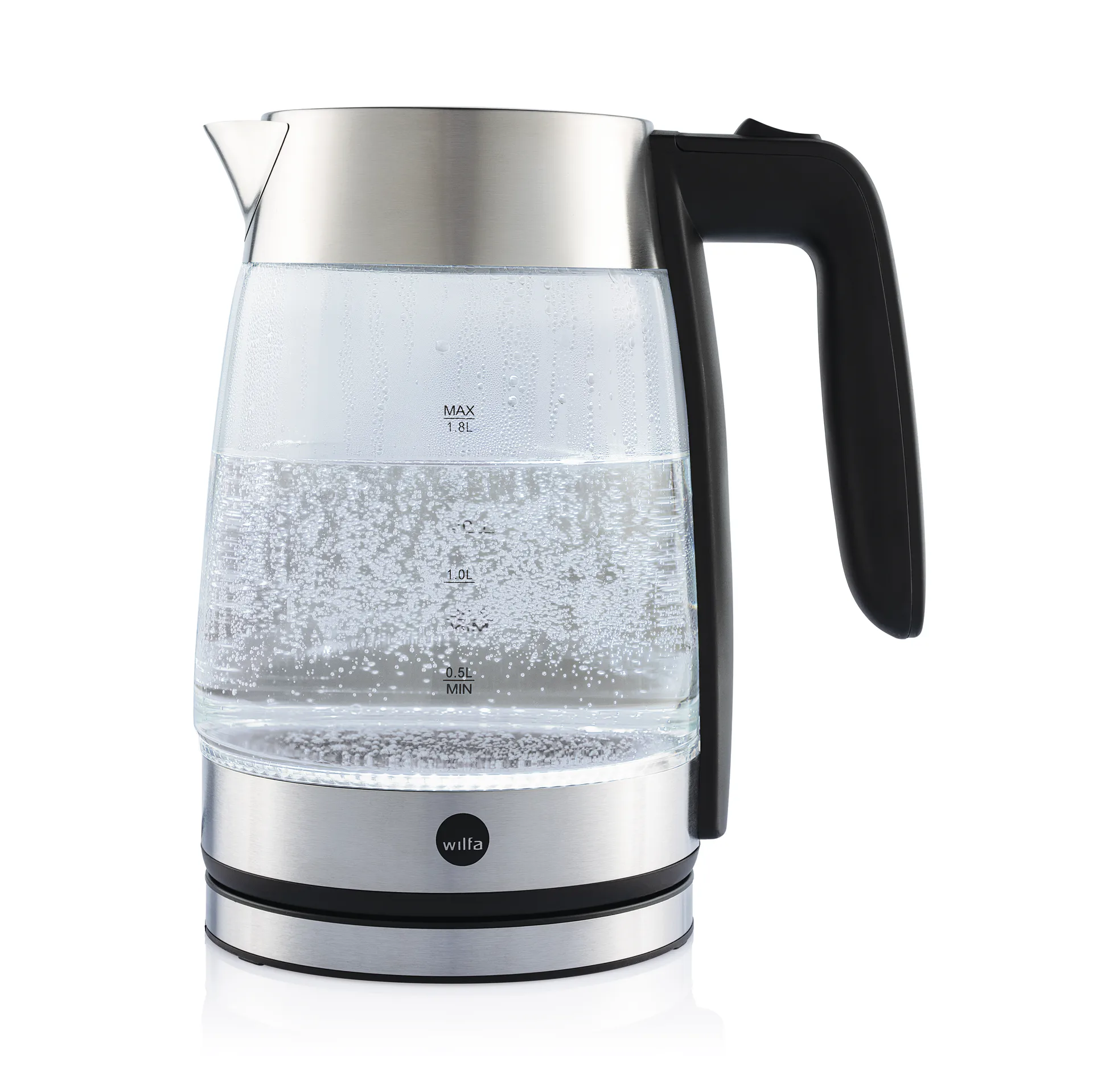 WKG-2200S vattenkokare Pure Boil 1,8 l, Silver Wilfa