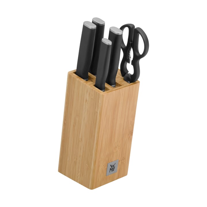 Kineo knivblock med 4 knivar och sax, Rostfritt stål WMF