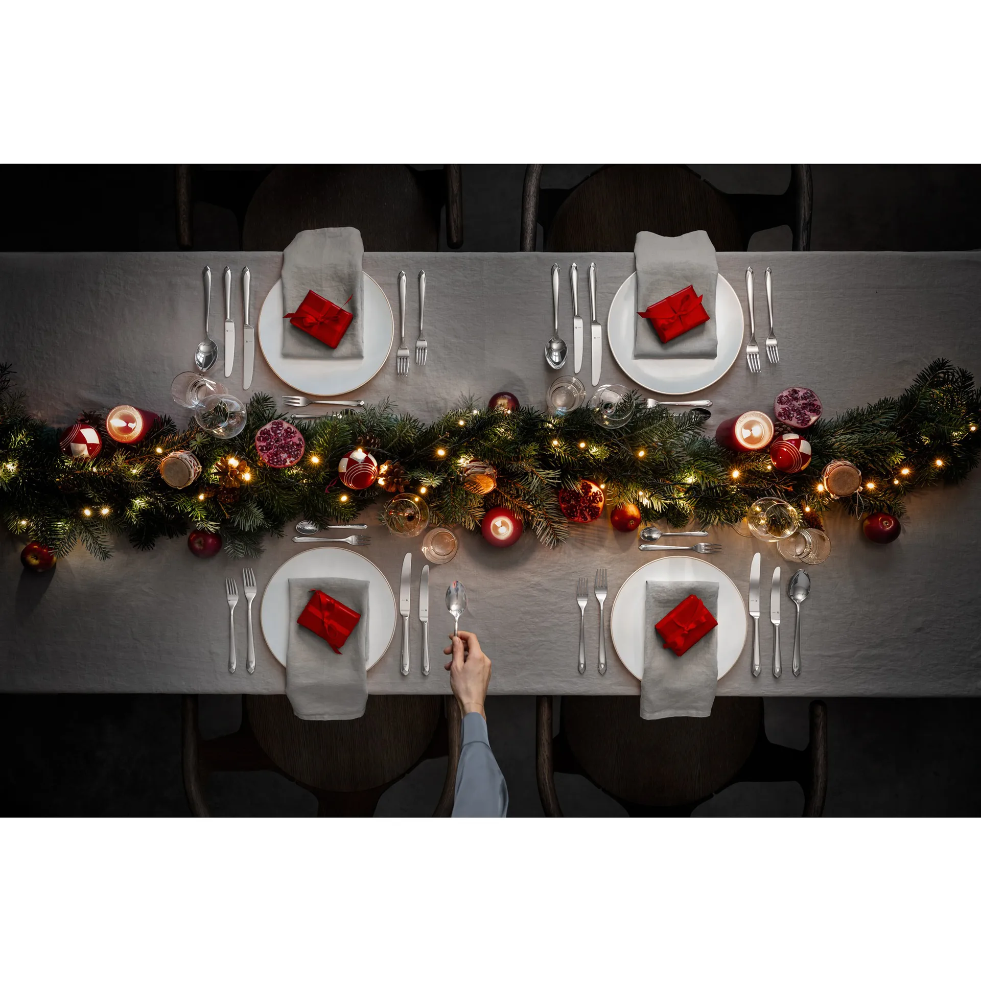 Virginia bestickset cromargan halvmatt, 30 delar WMF