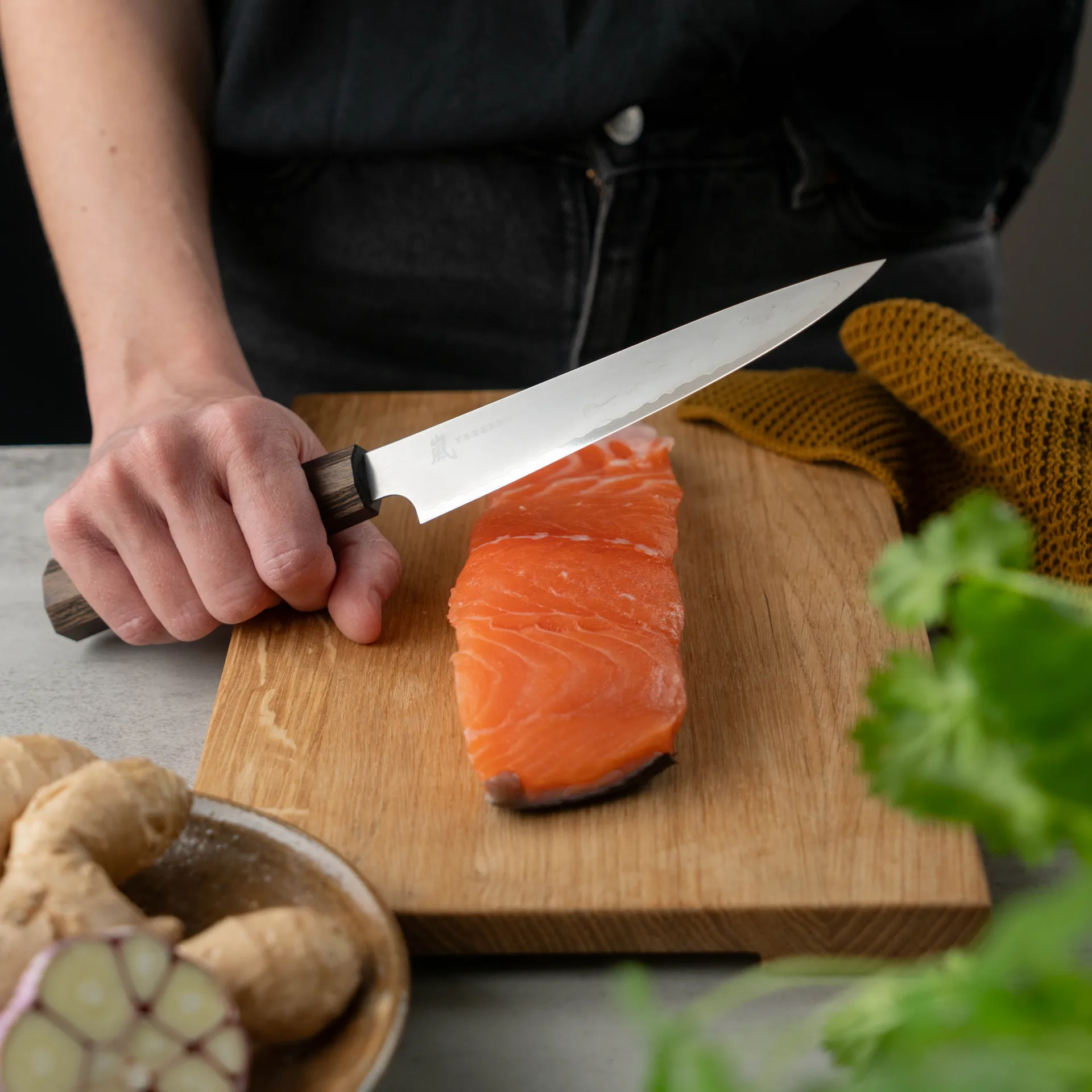 Hana allkniv 15 cm, Rostfritt stål-pakkaträ Yaxell