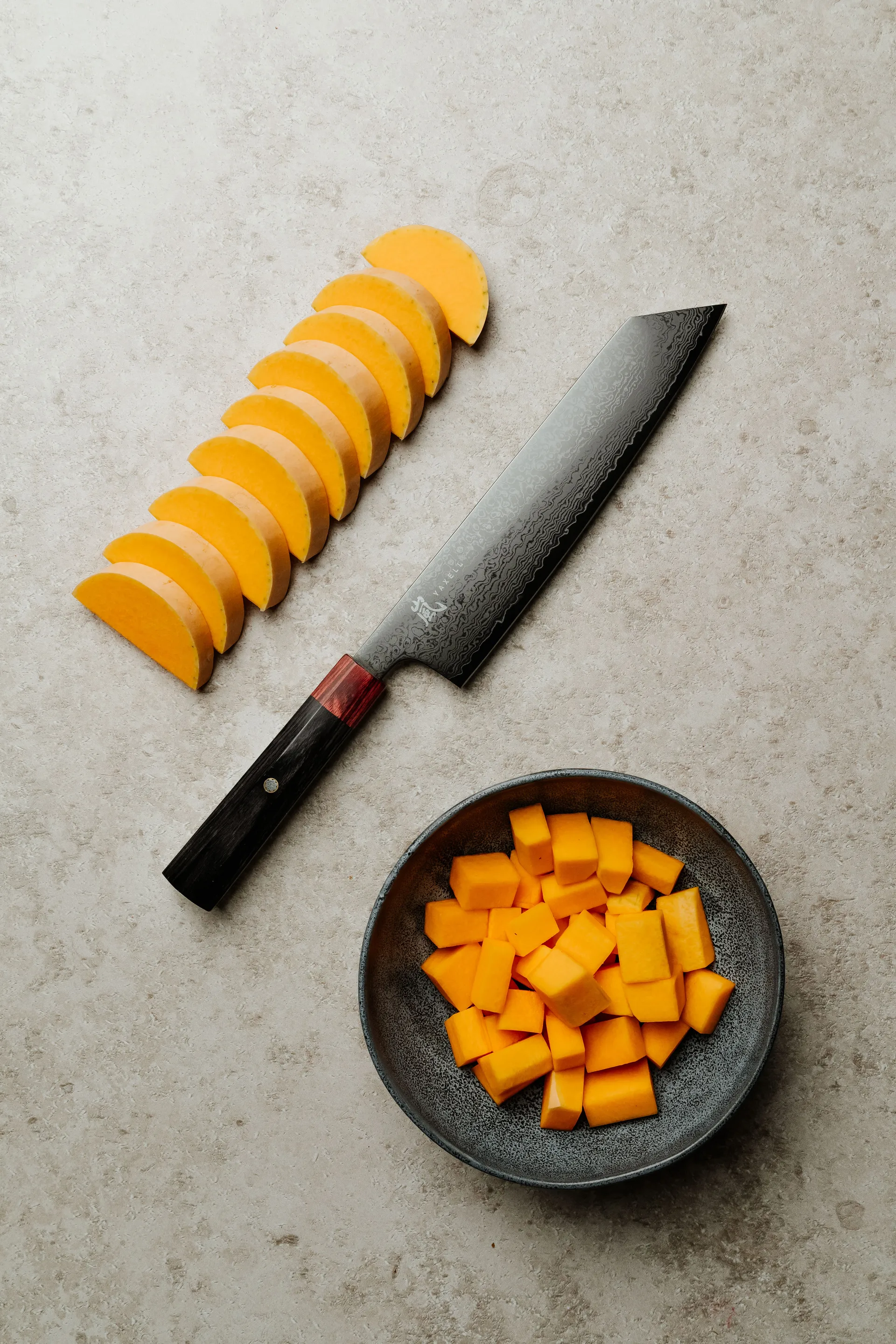 Rei kiritsuke, Röd-svart, DLC, 20 cm Yaxell