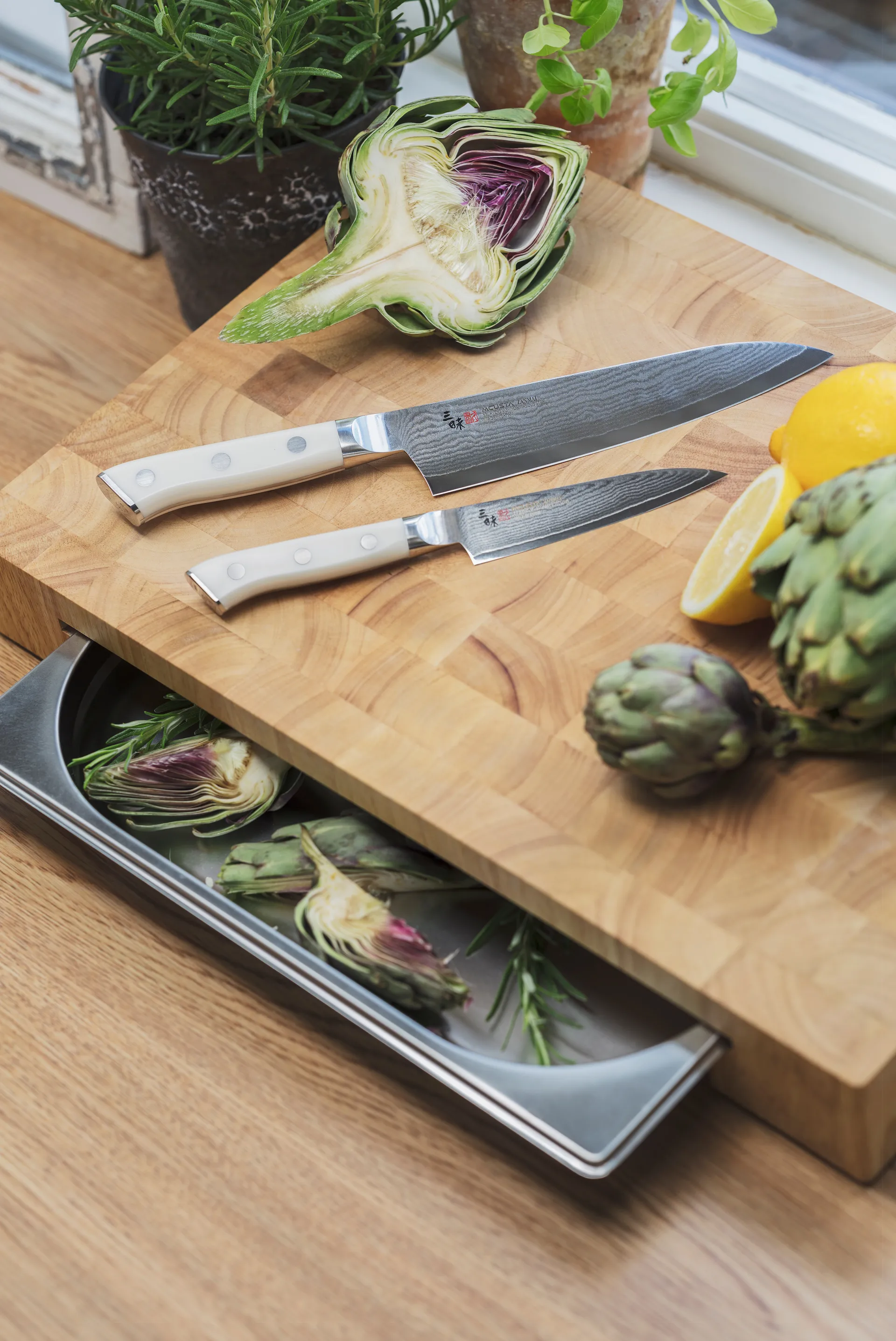 Classic Damascus skalkniv, 11 cm Zanmai/Mcusta