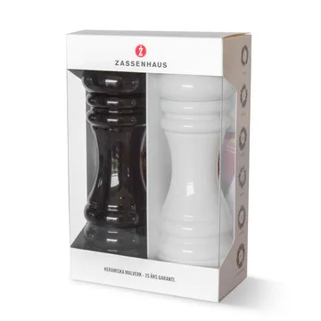 Berlin salt- och pepparkvarn set - Svart-vit - Zassenhaus