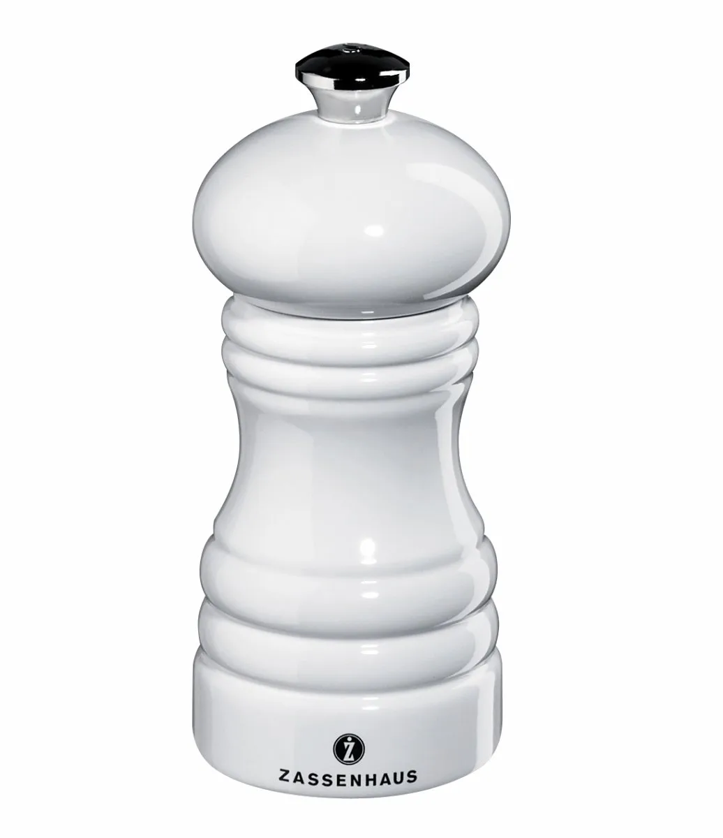 Zassenhaus Berlin saltkvarn 12 cm, Blank vit