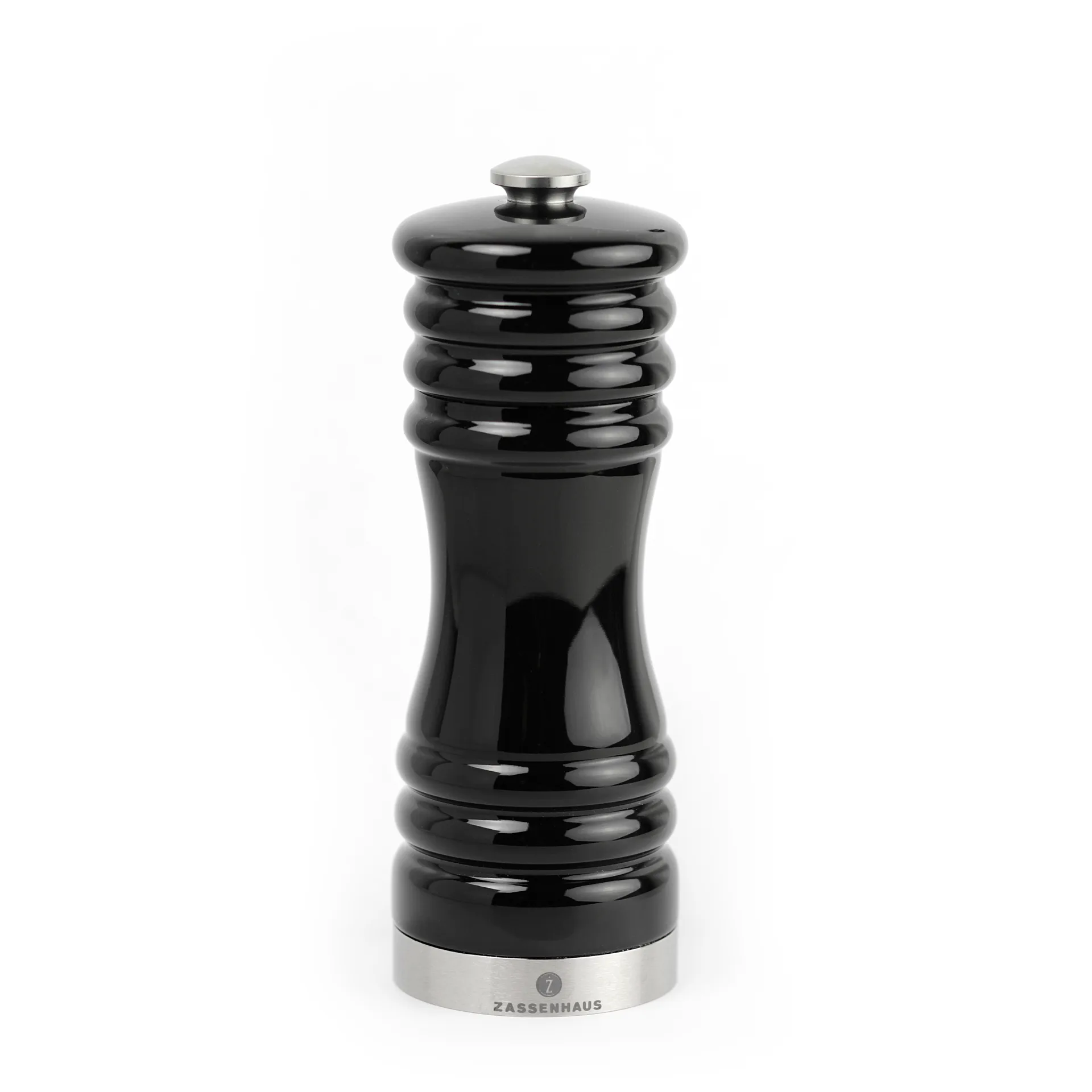 München salt- & pepparkvarn blank svart, 15 cm Zassenhaus