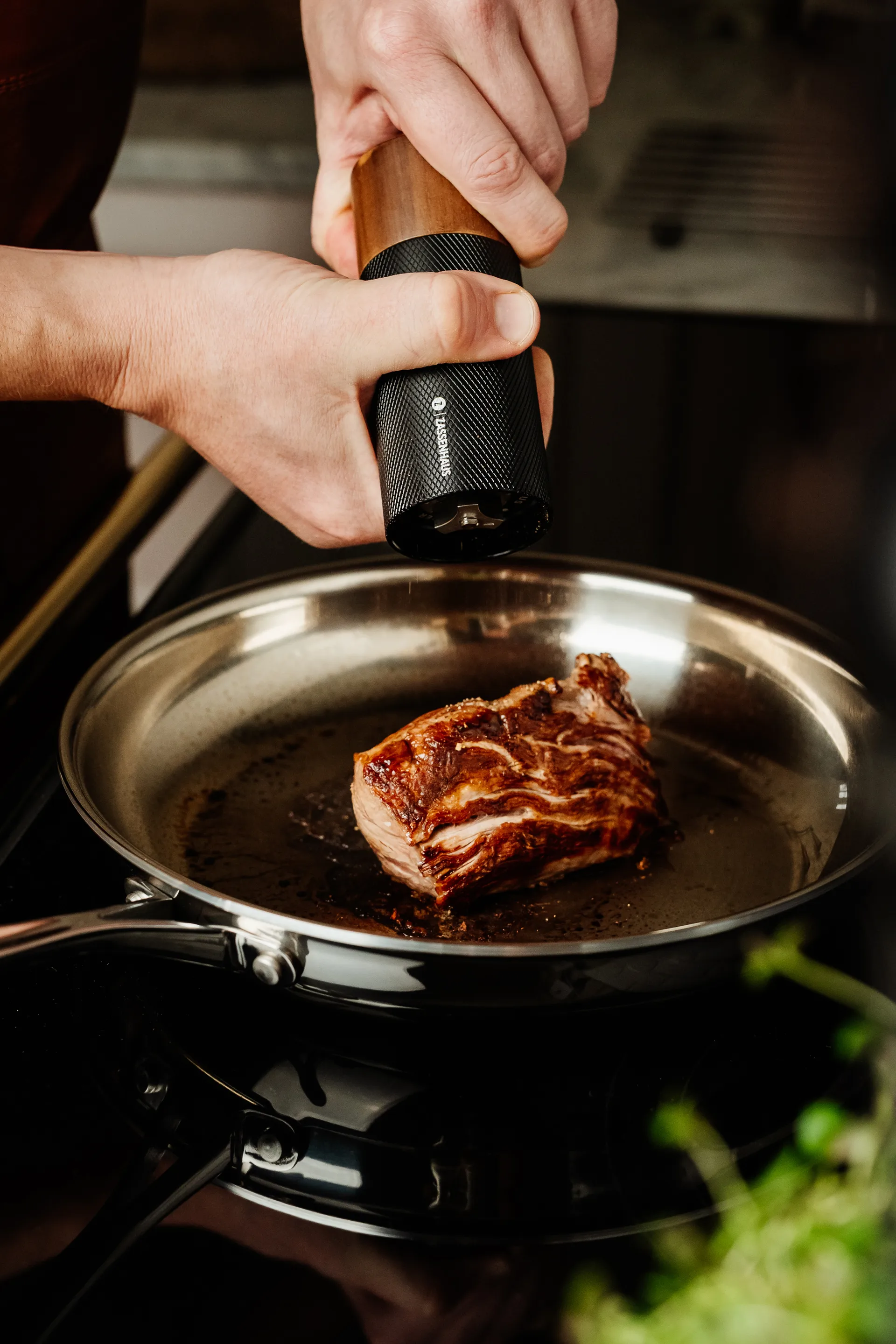 Zassenhaus Performer pepparkvarn, Valnöt-aluminium 13 cm Zassenhaus