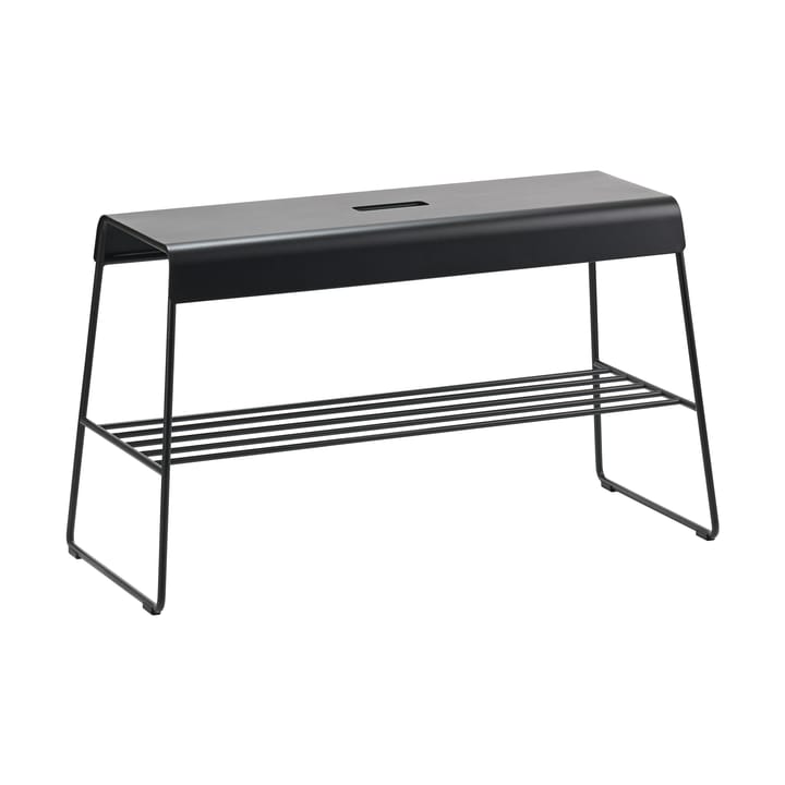 A-bench outdoor bänk med hylla 45 cm, Black Zone Denmark