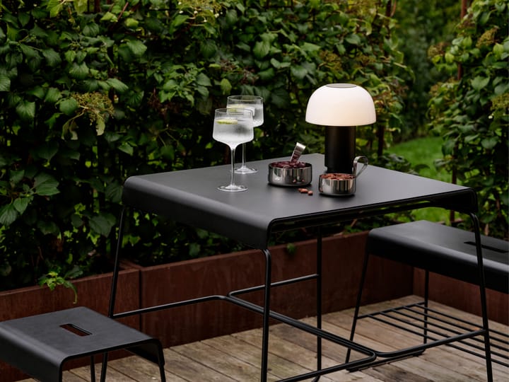 A-bench outdoor bänk med hylla 45 cm, Black Zone Denmark