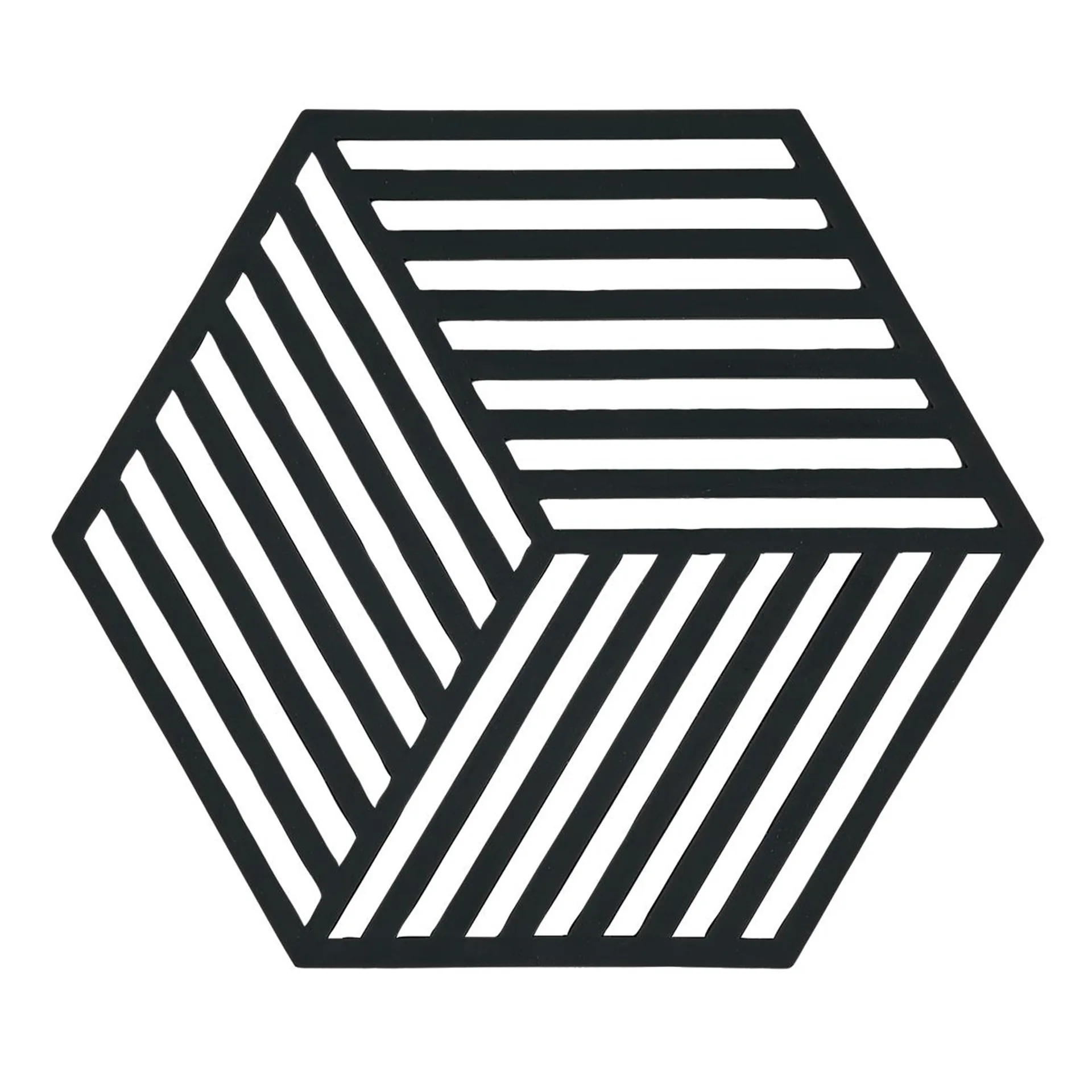 Hexagon grytunderlägg, svart Zone Denmark