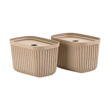 Zone Denmark Pulp förvaringsbox 15×23 cm 2-pack Natural Brown