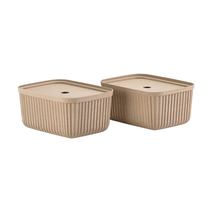 Pulp förvaringsbox 23x32 cm 2-pack, Natural Brown Zone Denmark