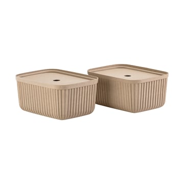 Zone Denmark Pulp förvaringsbox 23×32 cm 2-pack Natural Brown