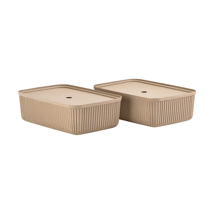 Pulp förvaringsbox 32x48 cm 2-pack, Natural Brown Zone Denmark