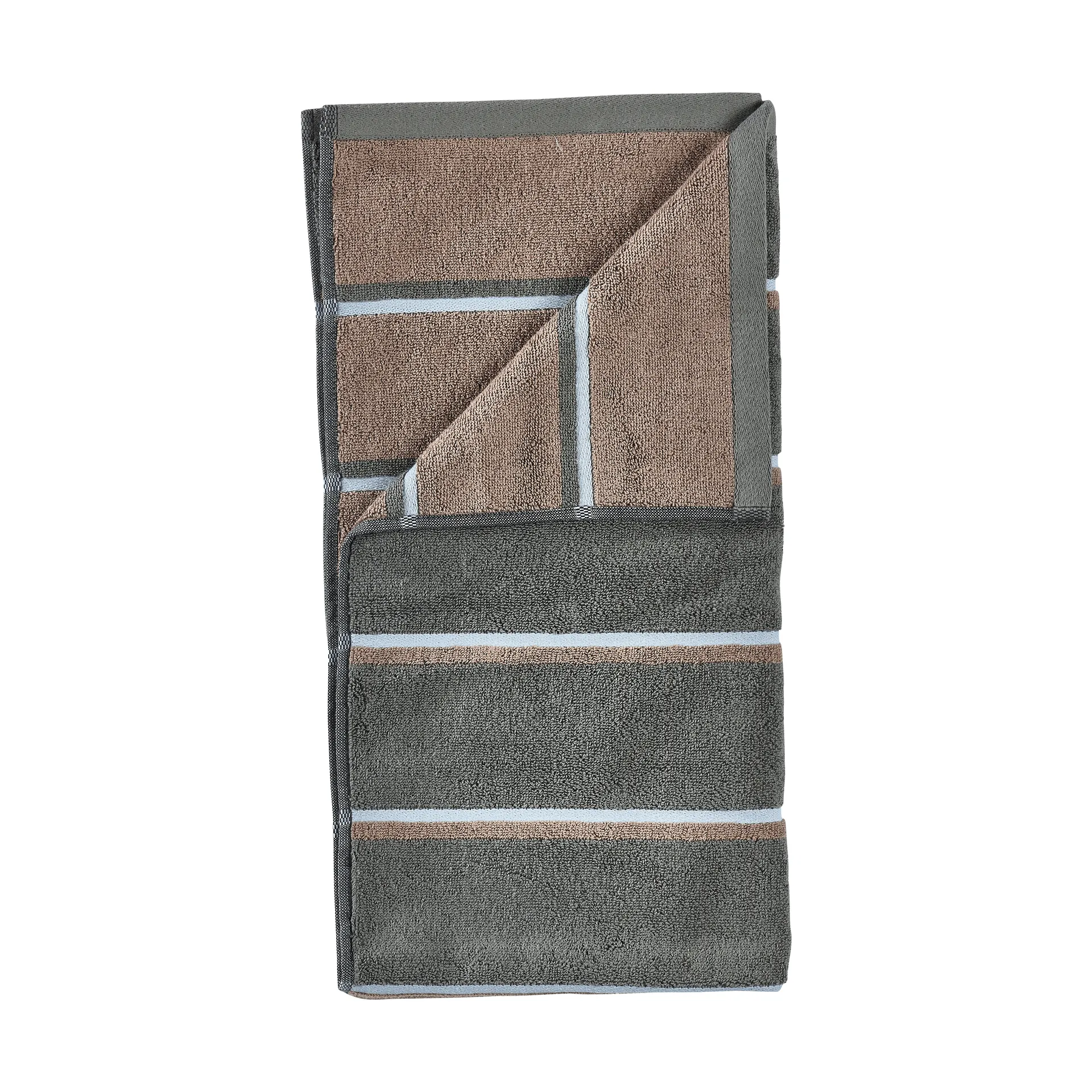 Sauna Handduk, Olive green-taupe-blue fog, 50x100 cm Zone Denmark