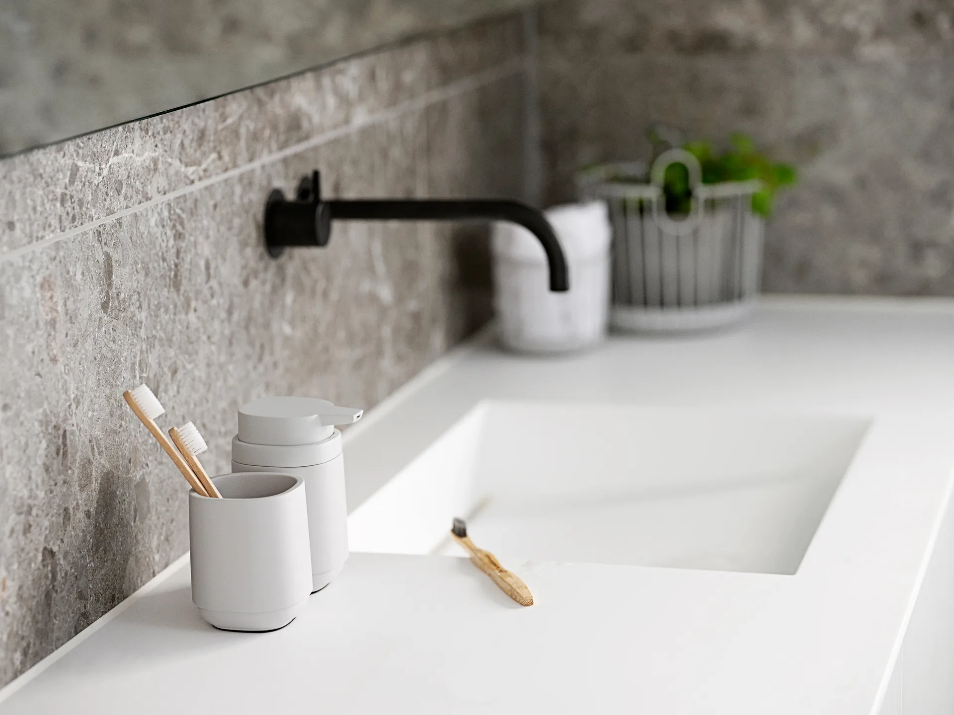 Time tvålpump 13 cm, Soft grey Zone Denmark