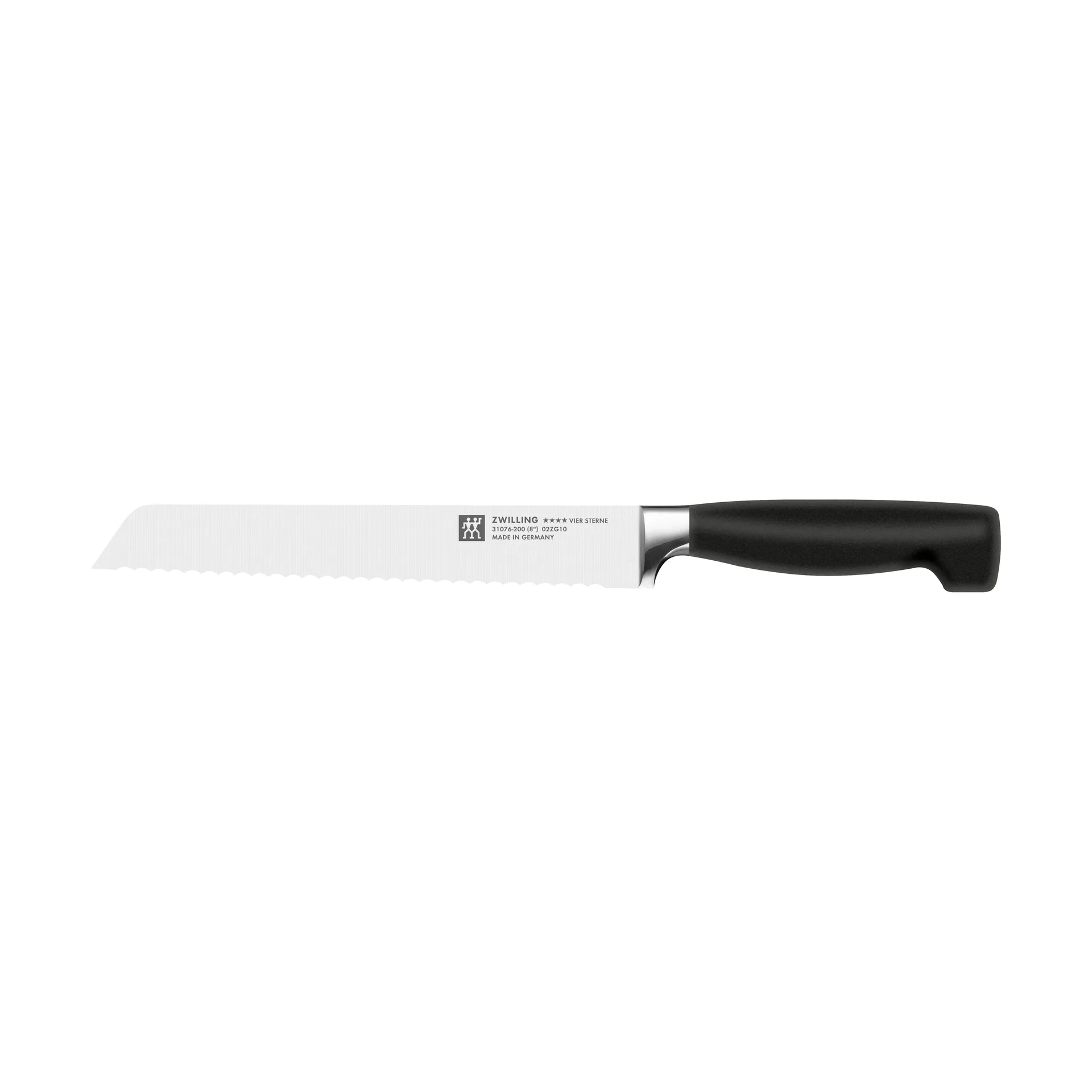 Zwilling Four star brödkniv 20 cm, Svart-rostfritt stål Zwilling