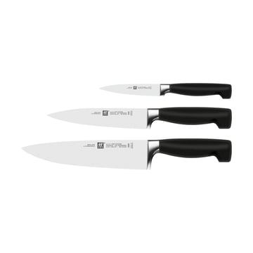 Zwilling Zwilling Four star knivset 3 delar Svart-rostfritt stål