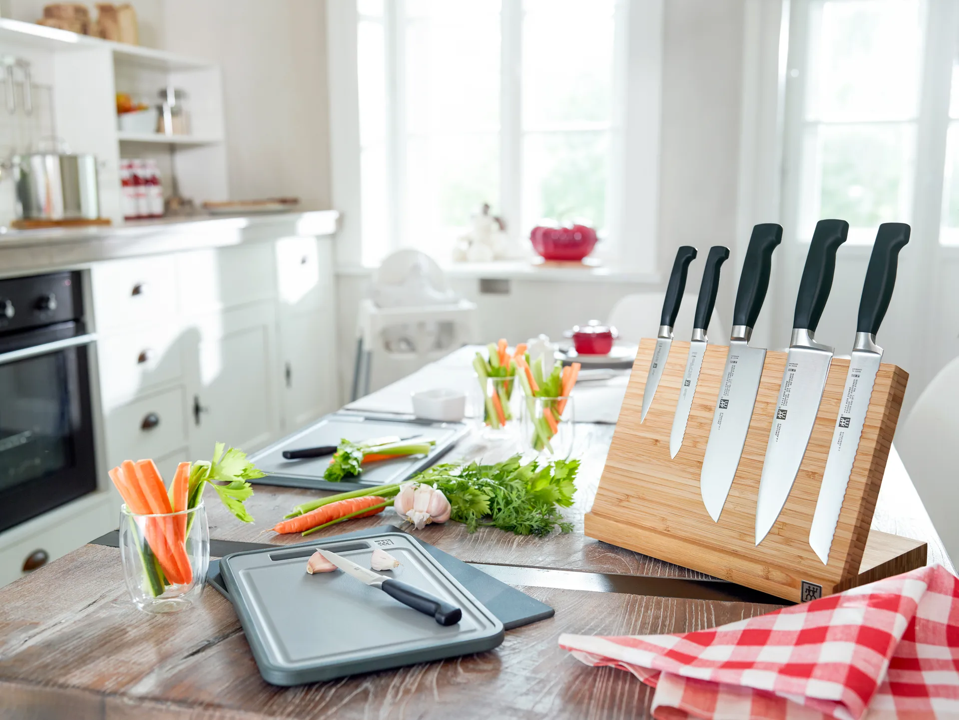 Zwilling Four star knivset 3 delar, Svart-rostfritt stål Zwilling