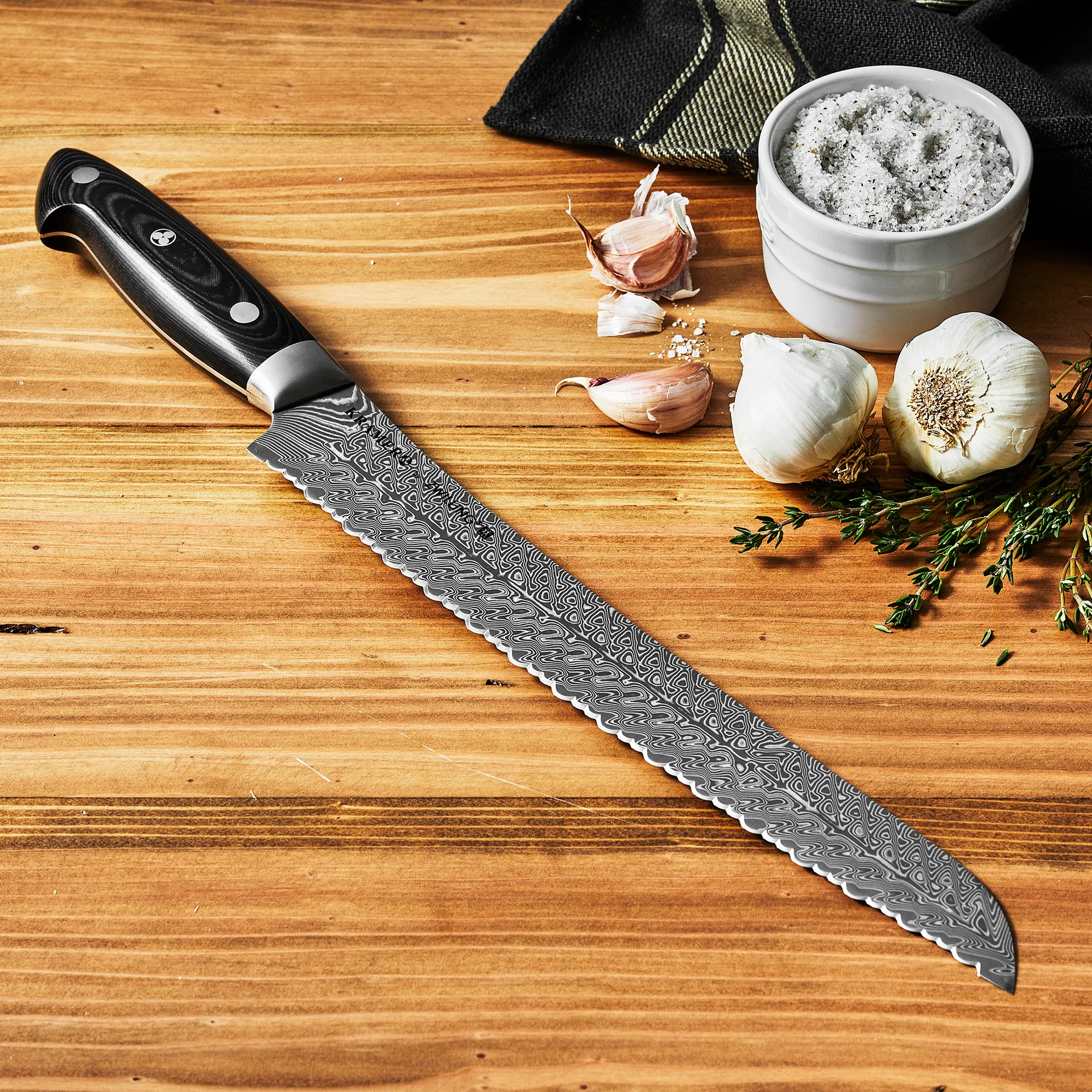 Zwilling Kramer euro stainless brödkniv 26 cm, Damaskus-svart Zwilling