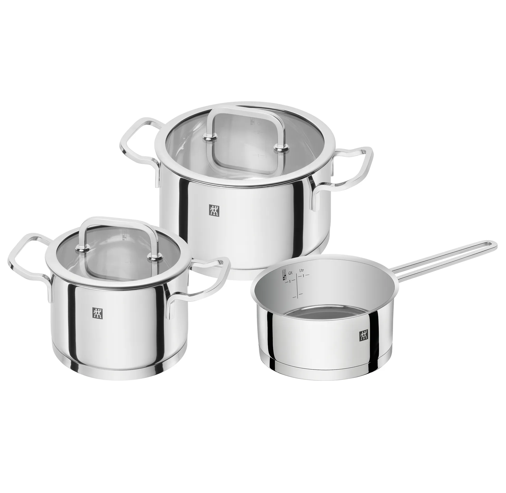 Zwilling Moment S grytset 3 delar, Rostfritt stål-svart Zwilling